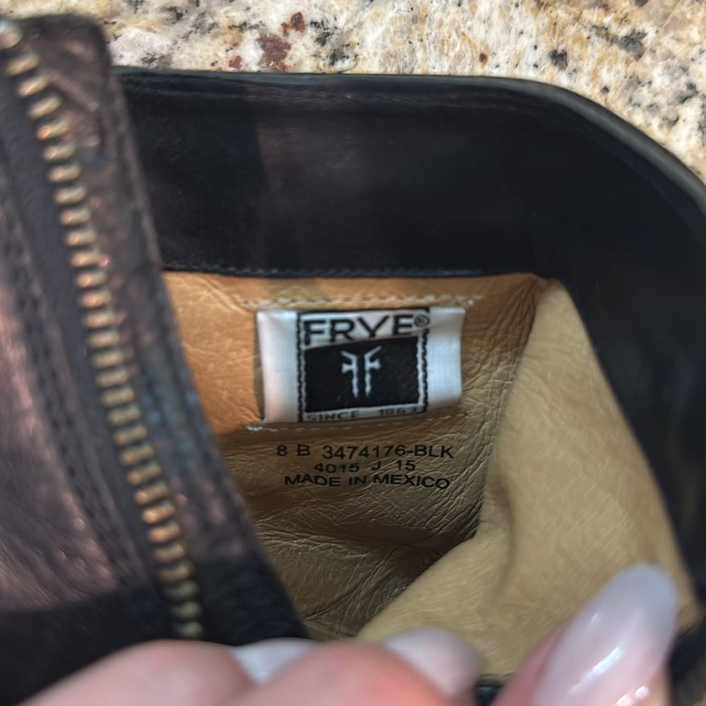 Frye Black Leather Ankle Boots women’s size 8 excellent condition - Picture 5 of 12